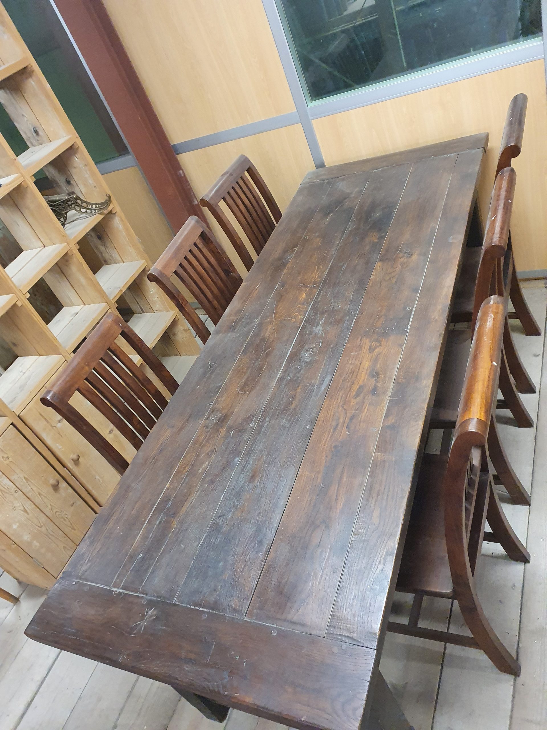 Dinkarville Joseph Banks Zee Antieke eettafel met stoelen - 10248 - Tweedehandsmaterialen